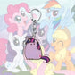 1pcs My Little Pony Keychain acrylic Pendant Anime Keyring Cartoon Decorative Pendants