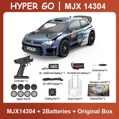 HYPER GO RC MJX 14304 14303 14302 High Speed Drift Car  With Gyroscope - Electric Toy for Kids Volkswagen Racing Gift
