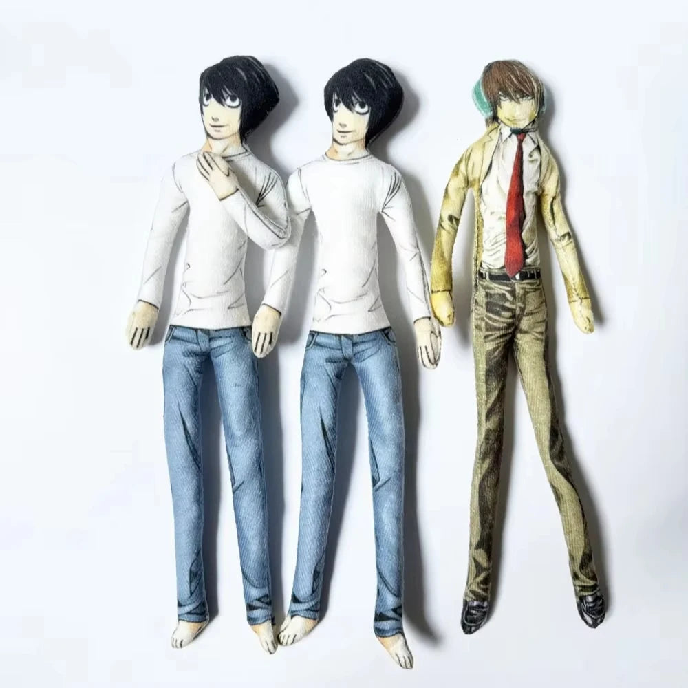 Anime 28cm Light Yagami L Toys Light Yagami L Doll Slender Twistable Shape Toys Room Decoration Birthday Festival Christmas Gift