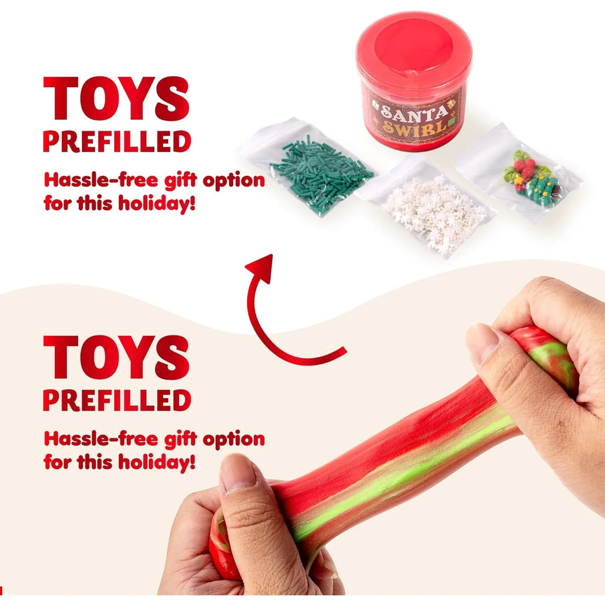 2026 Slime Christmas Advent Calendar 24 Days Christmas Countdown Calendar Kit with Xmas Dessert Theme Accessories, Xmas Party Favors Supplies, Kids Fun Gifts for Boys Girls