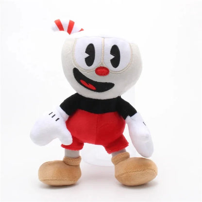 New 25cm Adventure Game Cuphead Plush Toy Mugman The Devil Legendary Chalice Plush Dolls Toys for Children Gifts