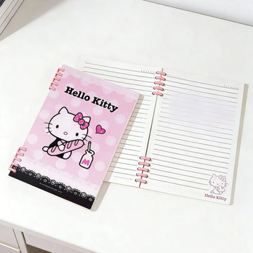 Genuine Sanrio Hello Kitty A5 Loose-Leaf Notebooks Campus Study Stationery Planner Cartoon Student Workbook Scrapbooks Gifts