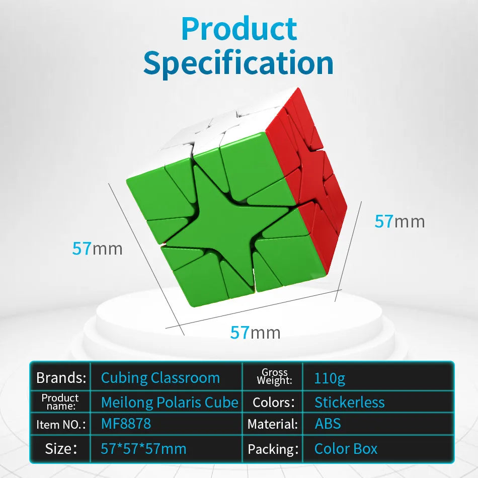 [ECube] MoYu Cubing Classroom Meilong Polaris Cube Stickerless Mofangjiaoshi Magic Puzzle Cube Educational MoYu Polaris Cube Toy