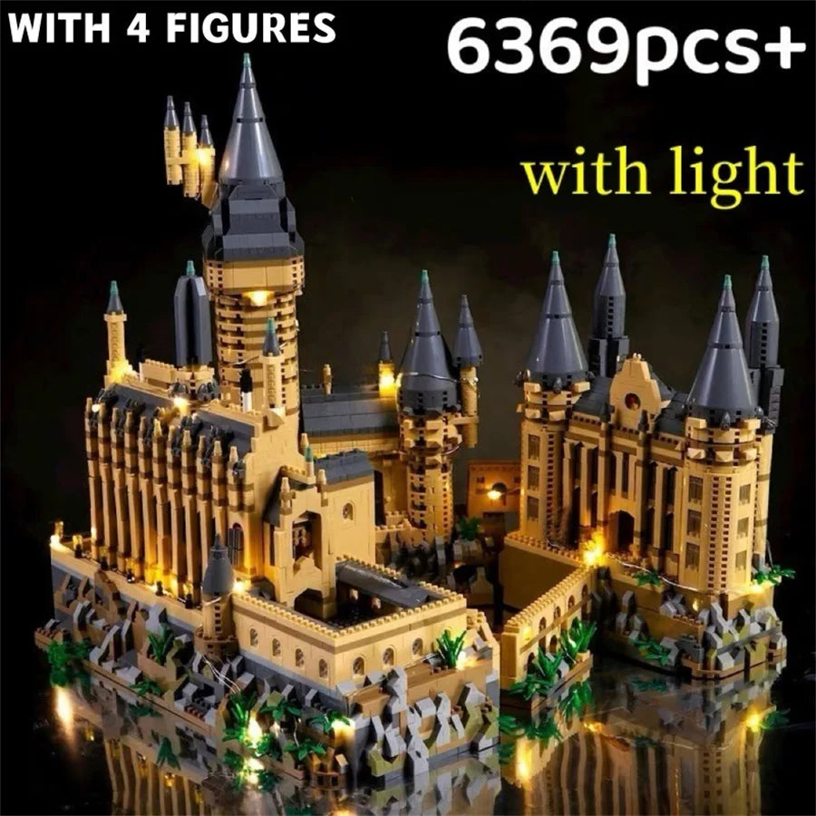 Magic Movie Castle School Micro Building Blocks Street View Architecture MOC Architecture Scenery Toy Christmas Birthday Gifts