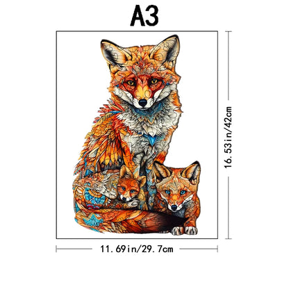 Warm Fox Family Wooden Puzzle Creative Variety Of Special Shapes Creative Gifts For Boys And Girls Birthday Gifts For Adults