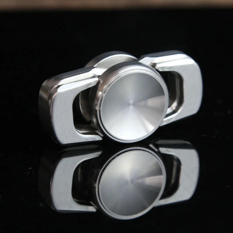 Stainless Steel Two-Blade Finger Spinner EDC Metal Stress Relief Toy Office Stress Relief Toys For Adult Gift