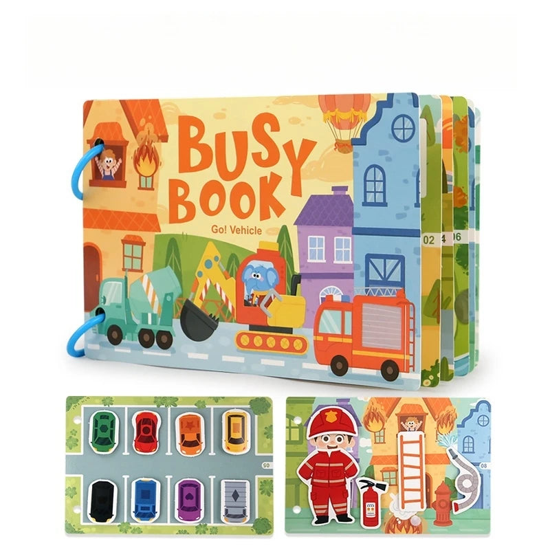 Montessori Baby Busy book My First Quiet Book Paste Early Learning Education Ty Children Toy Matching Game for Babies 2 3 Years