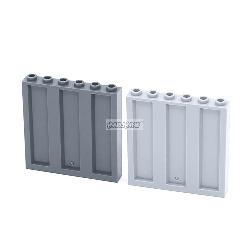 Marumine 30PCS 23405 Panel 1x6x5 Corrugated Plate MOC Model Kit Container Car Track Accessories Building Bricks Idea Parts