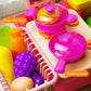 Children Toy Sink Electric Kid Dishwasher Water with Vegetable Fruit Food Cooking Pretend Play Toy Kitchen Role Play 3 Year Gift