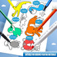 Children's Drawing Roll DIY Coloring Paper Roll Color Filling Paper Graffiti Scroll Paper-cut for Kids Painting Educational Toys