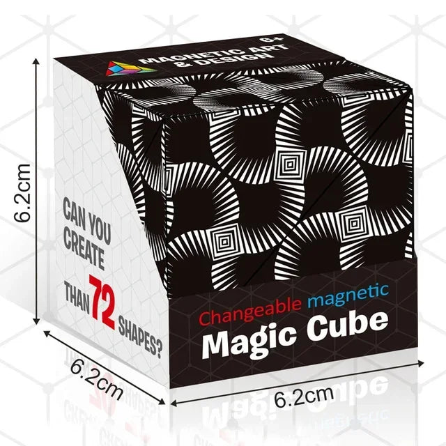 NEW Shasibo Cube Geometric Changeable Magnetic Magic Cube Anti Stress 3D Flip Puzzle Cube Kids Stress Reliever Fidget Toy Cube