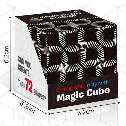 NEW Shasibo Cube Geometric Changeable Magnetic Magic Cube Anti Stress 3D Flip Puzzle Cube Kids Stress Reliever Fidget Toy Cube
