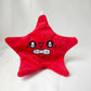 Moving Angry Jumping Star Plush Toy Book Bag Keychain Doll Expression Star Plush Soft Kawaii Children Toy Gift