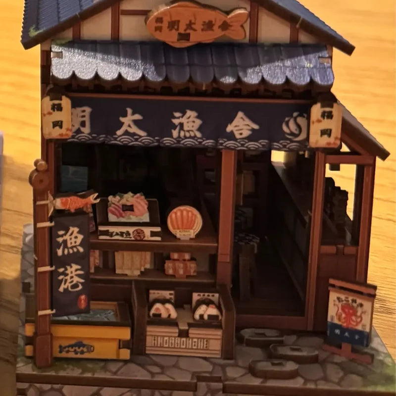 Original CUTEBEE DIY Book Nook Kit Japanese styles 3D Wooden Puzzle Mini Miniature House Bookshelf Decor Craft for Adults DIY