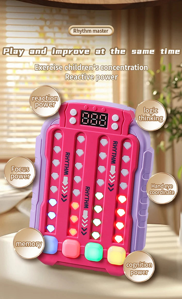 Music Rhythm Press Puzzle Toy Decompression Concentration Training Game Safe Fidget Toy for Kids Boys Girls Birthday Gift