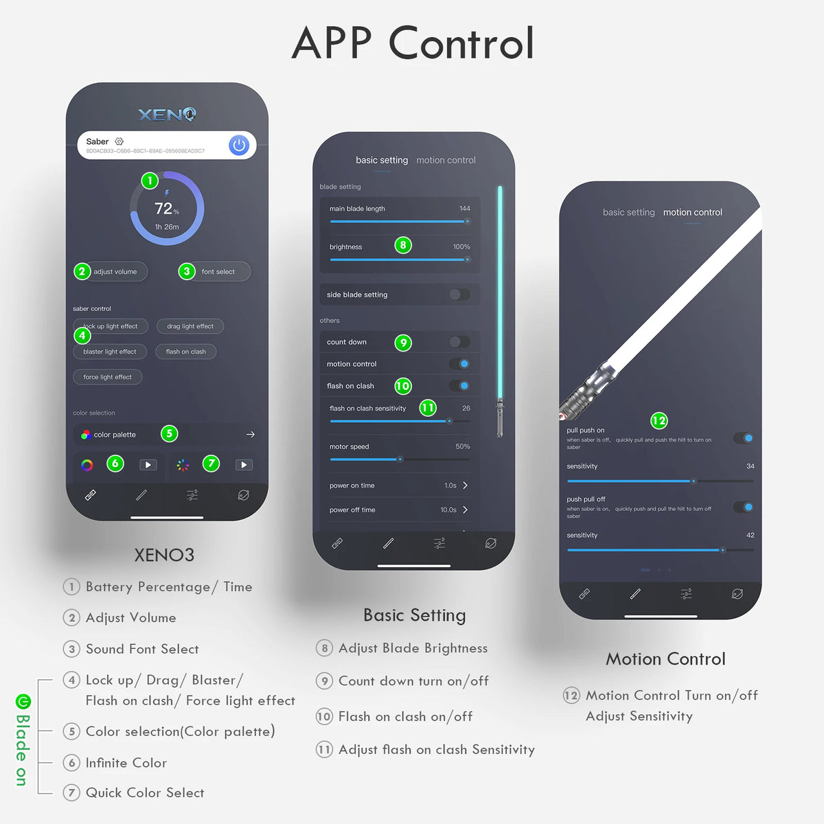 Luke Saber Inspired Lightsaber XRGB3.0/Xenopixel 3.0 Smooth Swing App Control Colour Change