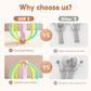 Baby Rattle Toy Wooden Rain Drum With Silicone Baby Sensory Touch Toy Newborn Dental Care Gum Anti-eating Hand Molar Stick Gif