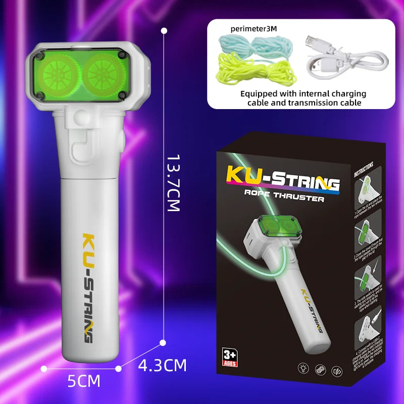 Glow-in-the-dark fun electric rope thruster children's outdoor new exotic decompression toys Creative toys for cats and pets