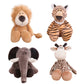Kawaii Stuffed Plush Animals Soft Dolls Set - Jungle Lion Elephant Tiger Dog Fox Monkey Deer - Children's Gift Baby Kids Hobby