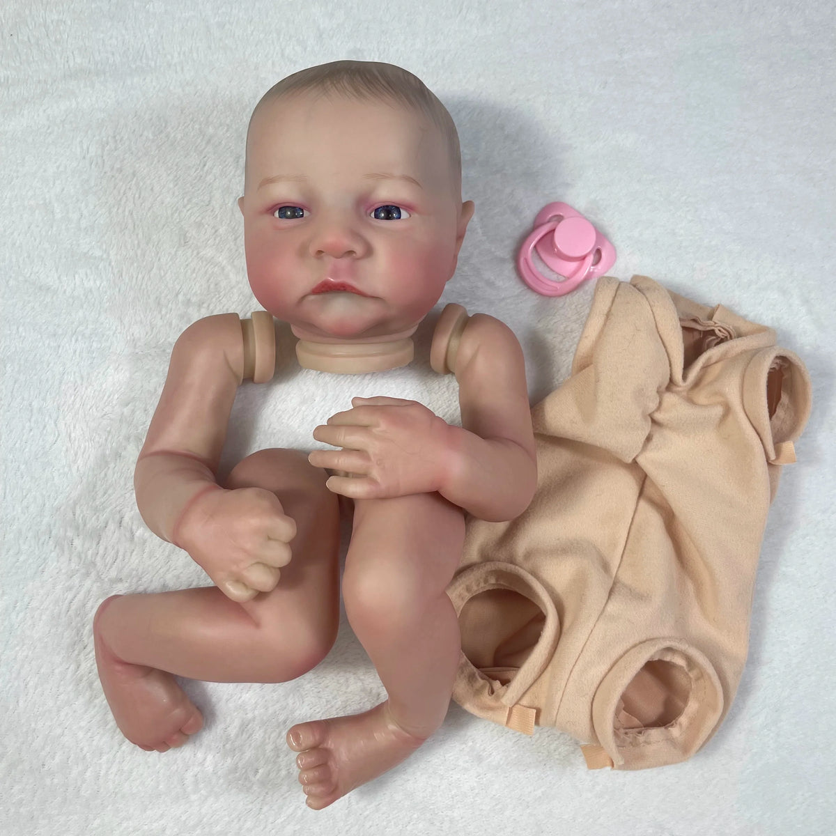 19Inch Already Painted Reborn Doll Kit Levi Awake 3D Painted Skin High Quality Unassembled Handmade Reborn Baby Doll Parts