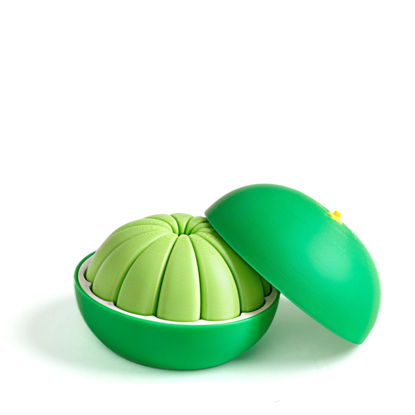 3D Printed Twisty Fidget Citrus with Smooth Rotation Realistic Orange  with Sliding Slices Desk Ornament Deformation Ball