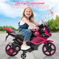 6V Kids Ride On Motorcycle Electric Toddler Motorbike With Training Wheels, EVA Tread Tires, Headlight, Horn, Music, 2 MPH Ride Toy