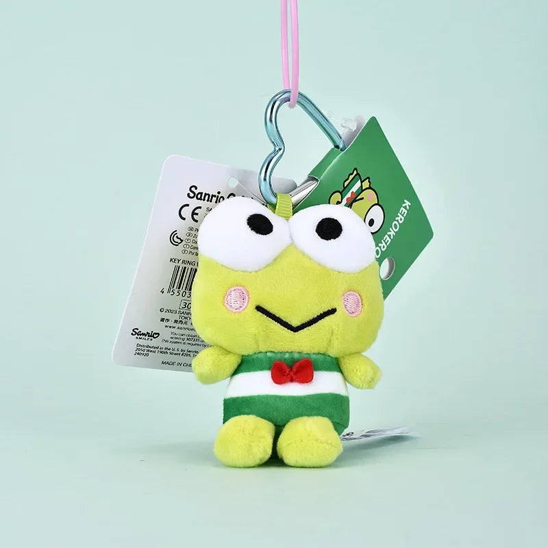 Kawaii Sanrios Gudetama Sam Gudetama Ahiru no Pekkle Plush Doll Keychain Hangyodon keyring My Melody Stuffed Backpack Pendant