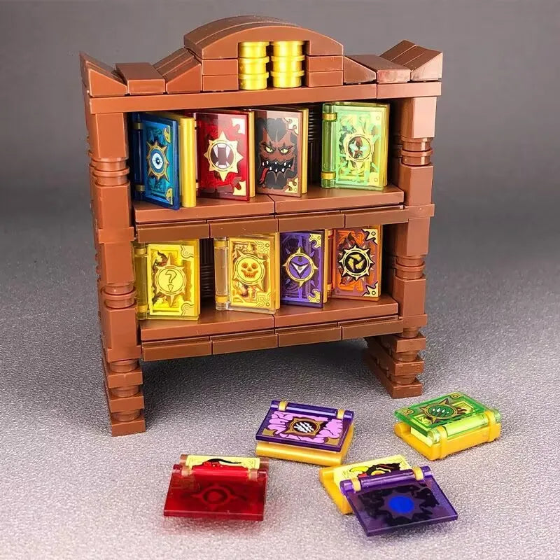 36pcs/12 sets of magic books, MOC small particle building blocks, high-quality ABS, flip books, DIY assembled toys.
