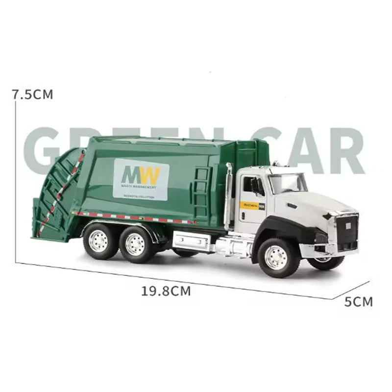 Kid Alloy Truck 1:50 Model Engineering Vehicle Excavator Bulldozer Head Dumper Truck Crane Tanker Toys Boy Children's Gifts