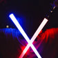 Colorful Glowing Sword Toys Laser Sword Lightsaber Red and Blue Double Saber Telescopic Music Cosplay Cool Flashing Children Toy