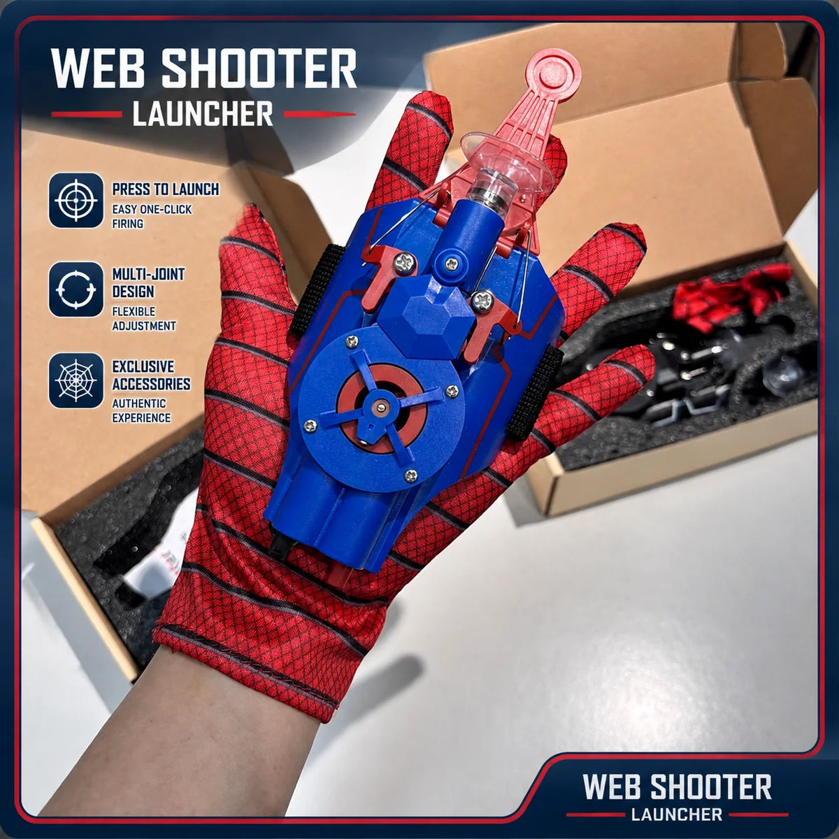 Electric Auto Retractable Spider Web Shooter Wrist Mounted Web Launcher Novelty Cosplay Prop For Adult Hero Role Play Anime Toys
