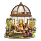 Creative 3D Sky Garden Assembled Building Kits Model with Lights Wooden Puzzles Desktop Decoration Toys Gift for Kids
