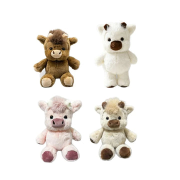 Adorable Highland Cattle Plush Toy 45cm - Huggable Running Cow Stuffed Animal Made with Premium Soft Fabric, Soothing Companion