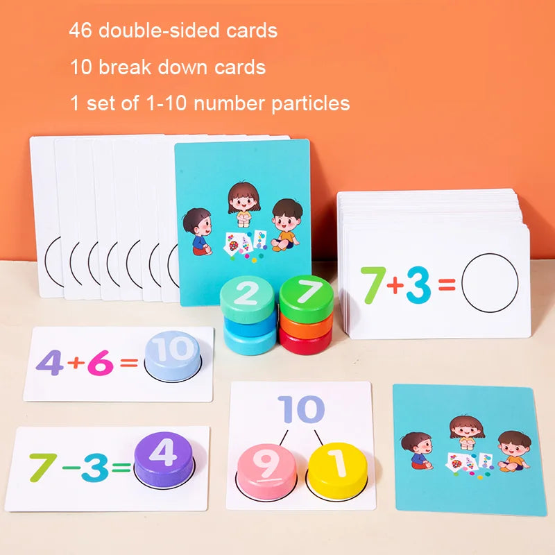 Children's Early Education Math Teaching Aids Number Cognition Matching Educational Toys for Mathematical Operations Learning