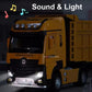 1/50 Extended Dump Truck Model Toy Metal Diecasting Doors Opened Sound Light Pull Back Vehicle Models Ornaments Children's Gifts