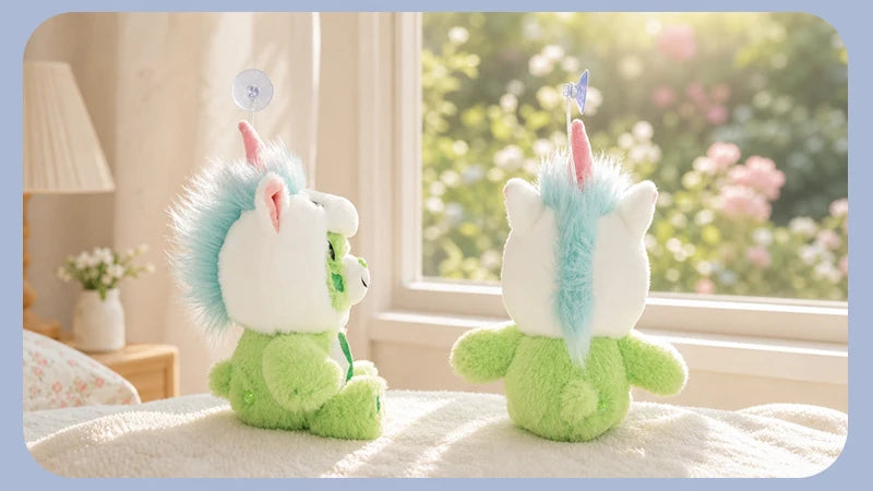 Care Bears 20cm Unicorn Hood Plush Suction Cup Ornament Wall Car Mirror Hanging Decor Cute Kawaii Stuffed Bear Toy Gift for Kids