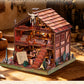 DIY Miniature Dollhouse Totem Book Nook Kit Coyote 3D Wooden Puzzle Building Blocks Puzzle Model Building Home Decoration Gifts