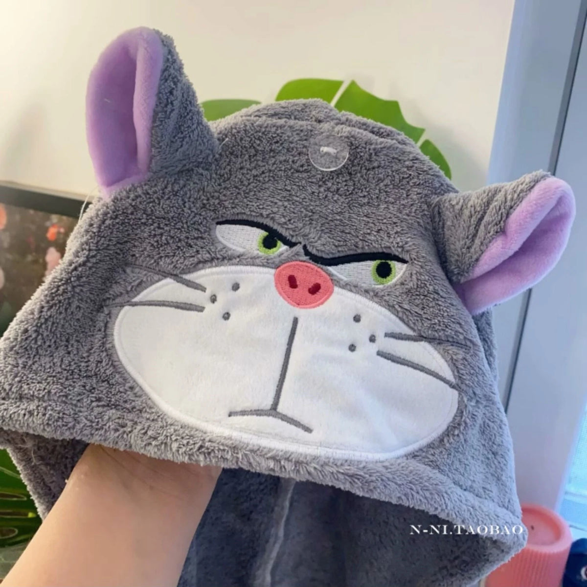 Cute Lucifer Cat Marie Cat Dry Hair Cap Women Plush Towels Shower Cap Towel Bath Hats Quick Drying Soft Lady Turban Head Girl