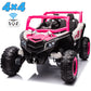 Joyracer 24 Volt Ride on Toys with Remote, 4WD Power UTV Wheels with 800W Motors, Bluetooth, Spring Suspension, LED Light, 3 Speeds, Black