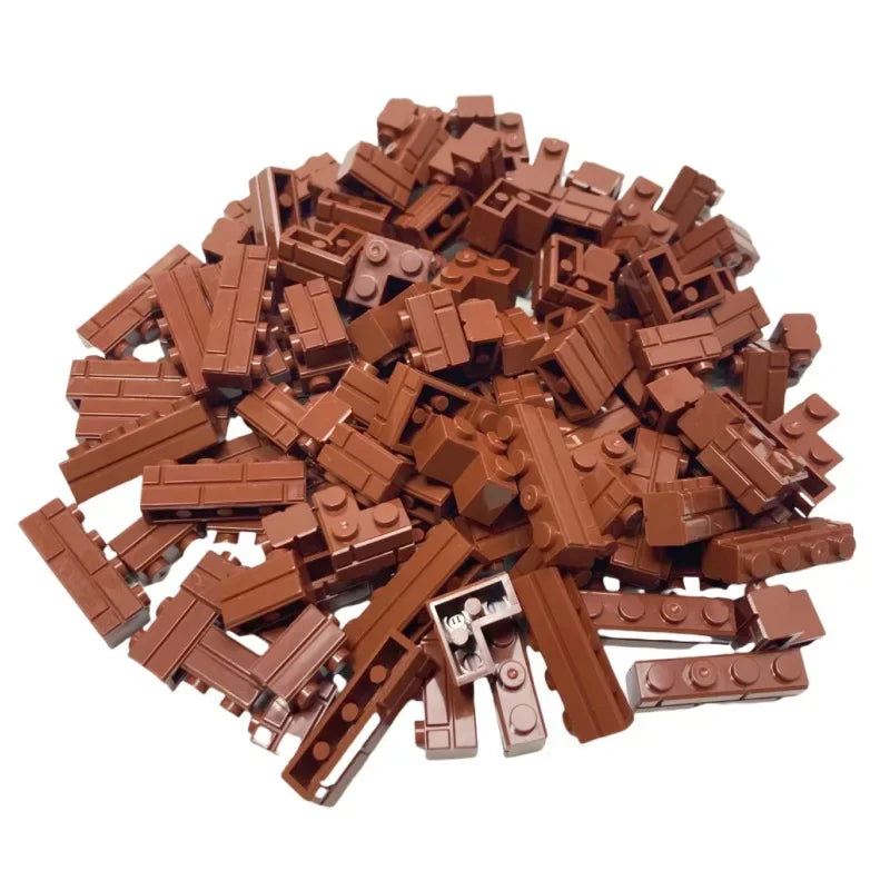 120Pcs Building Block Simulation City Wall Brick Building Block Model Building Accessories Castle Construction Children's Toys