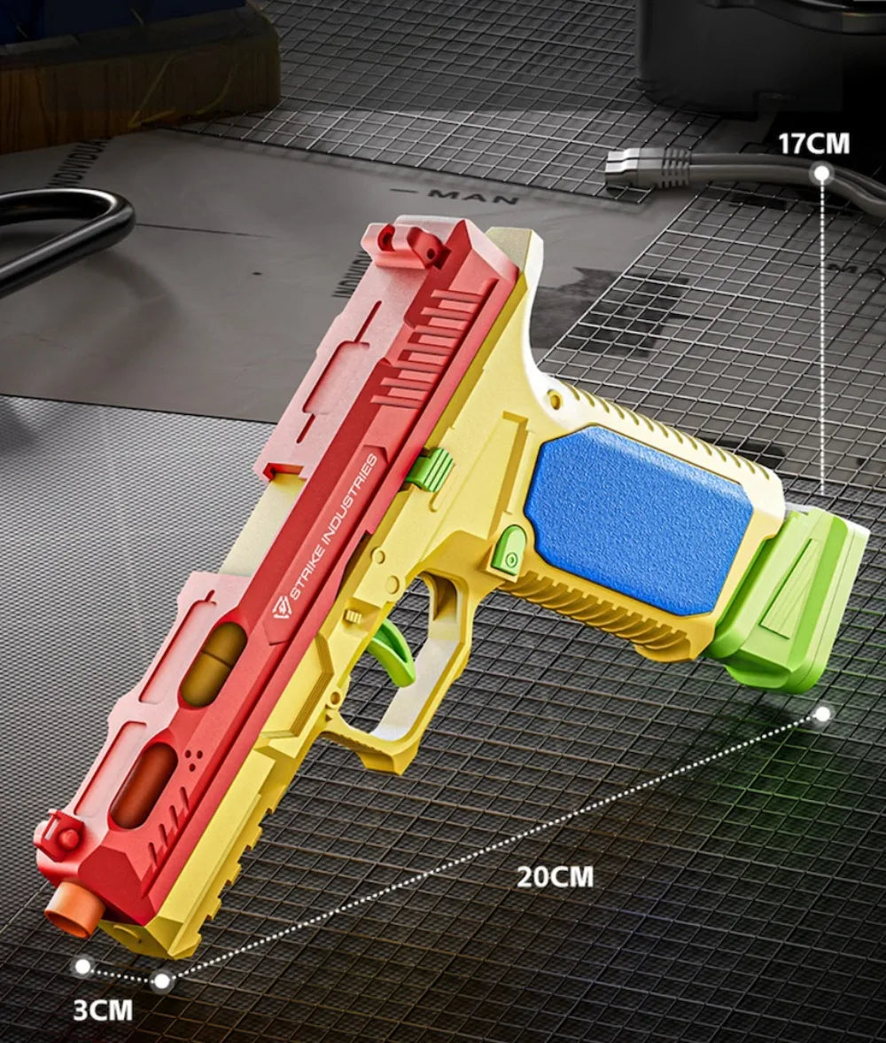 Continuous Firing Building Block Toy Gun Shell Throwing  Airsoft Blowback Empty Hanging Pistol Outdoor CS Weapon for Boys Adult
