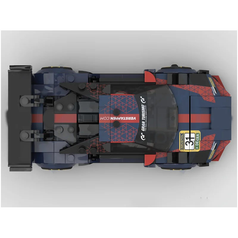 GT3 car model MOC  speed supercar creative educational children's building block gift