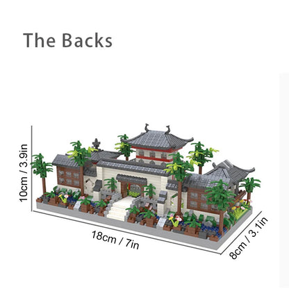 Suzhou Garden puzzle micro particle assembly type building block ethnic style building block toy