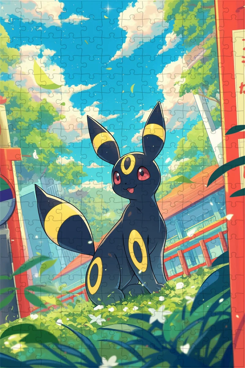 Japan Anine Pokemon Puzzles Eeveelution 108/300/500/1000 Pcs Cartoon Jigsaw Puzzles for Adults Stress Relief Toys
