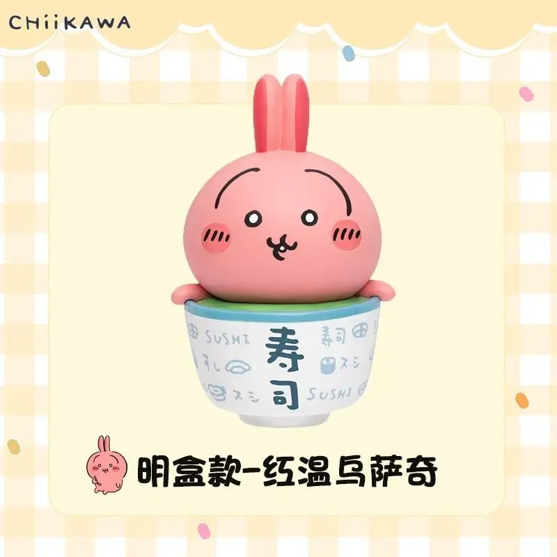 Cute Chiikawa Usagi Sushi Series Ornament Lovely Desktop Decor Creative Auto Interior Ornament Table Decoration for Home Office