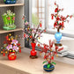 Creative City Bouquet, Peach Blossoms, Narcissus, Bonsai, Potted Plants, Building Block Models, Children's Home Decoration Toys