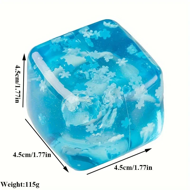 Squishy Ice Cube Stress Relief Ball Sensory Fidget Toys for Autism ADHD Anxiety Relief for Adults Easter Christmas Gift