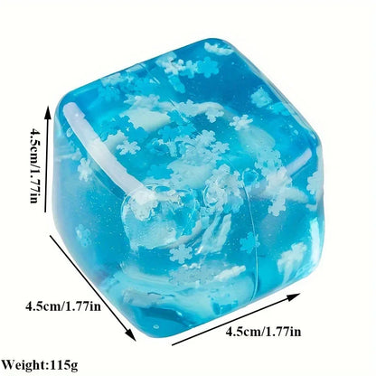 Squishy Ice Cube Stress Relief Ball Sensory Fidget Toys for Autism ADHD Anxiety Relief for Adults Easter Christmas Gift