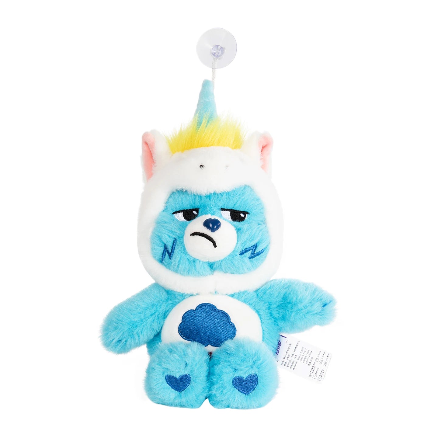 Care Bears 20cm Unicorn Hood Plush Suction Cup Ornament Wall Car Mirror Hanging Decor Cute Kawaii Stuffed Bear Toy Gift for Kids