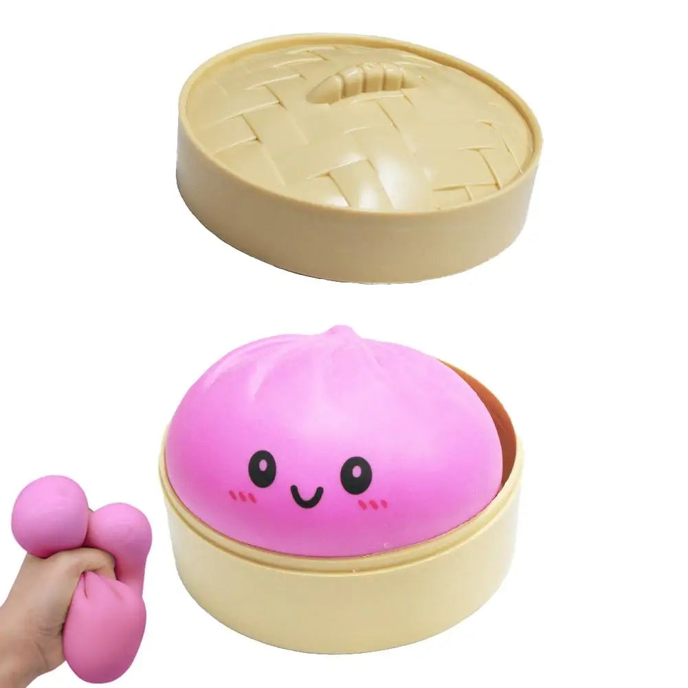 Giant Size Steamed Bun Squeeze Toy Glitter Simulated Food Dumpling Squishy for Office Desk Decor Fun Birthday Party Favors